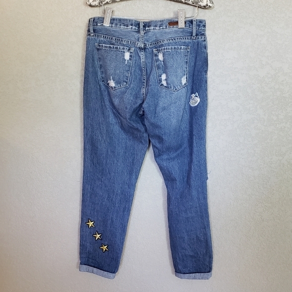 Articles of Society jeans size 25 with patches boyfriend style - Picture 9 of 12